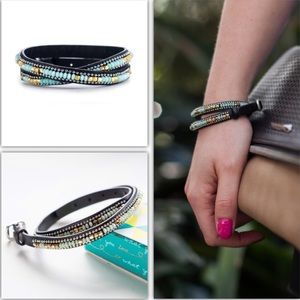 Stella & Dot Sierra Double Wrap Leather Bracelet